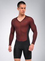 Santic forest guest spring and summer new long-sleeved bicycle one-piece five-piece pants simple riding clothes competition version men and women