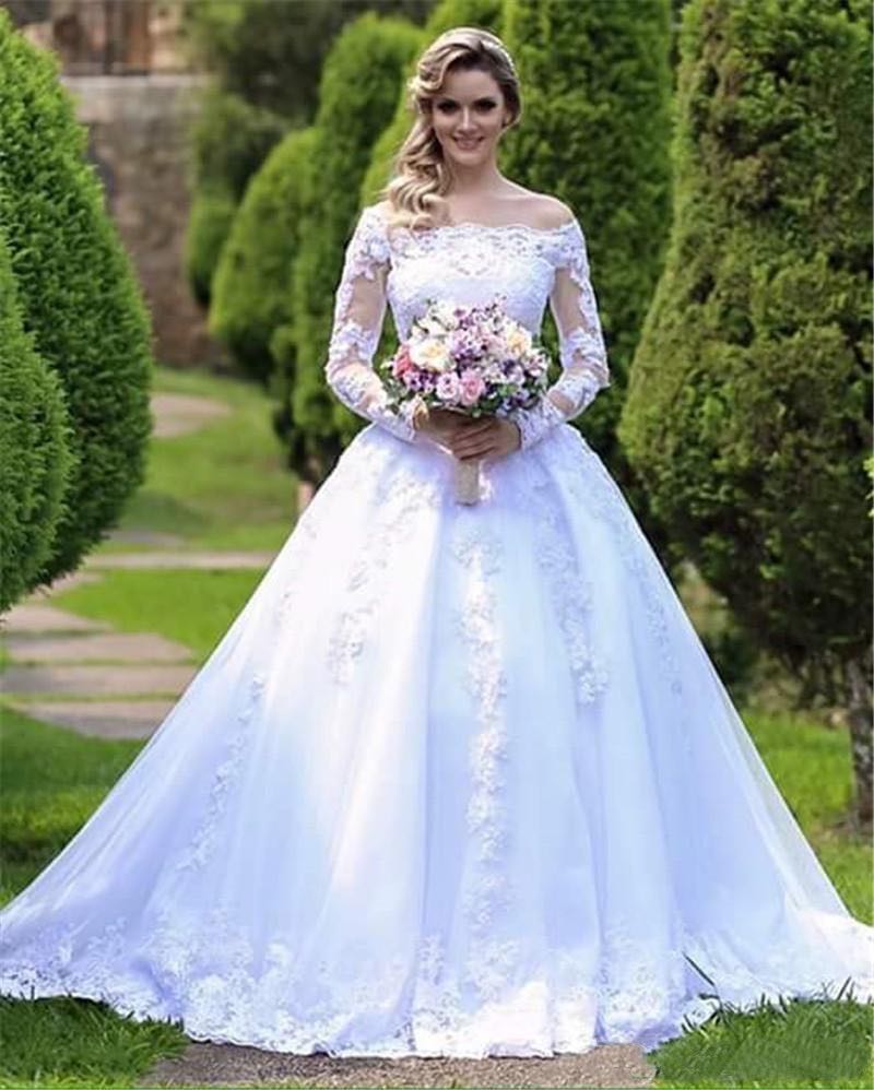 Long Sleeve Lace Wedding Dress Wedding Gowns Off Shoulder Long Sleeve Lace Wedding Dress Wedding Gowns Off Shoulder