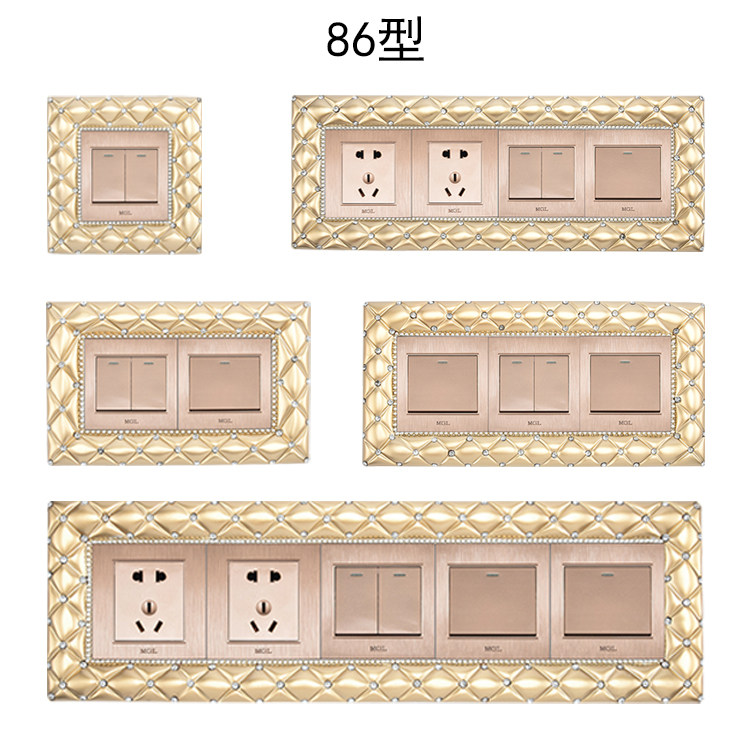 Switch wall sticker socket decoration living room simple modern European type 118 type 15-hole switch protection sleeve
