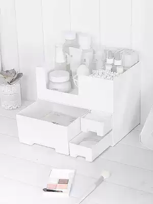 Cosmetics storage box drawer type dressing table rack home simple large capacity desktop skin care product storage layer rack