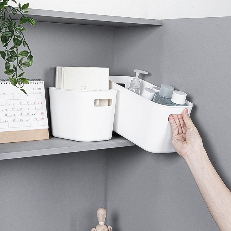 Debris Containing basket Students Desktop snacks storage box Plastic Cosmetic Cosmetic containing basket Home finishing box