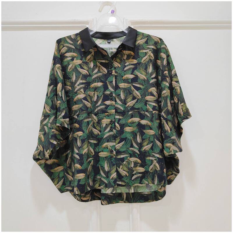 266215 Summer New Style 2026 Fashionable and Elegant Loose-Fitting Slimming Versatile Casual Printed Batman Shirt Blouse