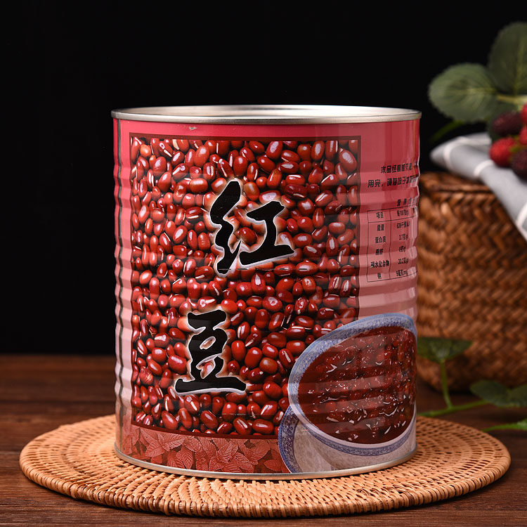 Sweet Milk Tea Famous Loyalty Red Bean Canned sugar Canned Sugar Water Honey Red Sugar Natto Bean 3200g Whole Box 6 Jar