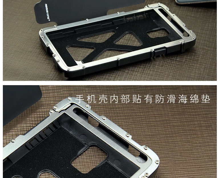 Armor King Iron Man Luxury Shockproof Stainless Steel Aluminum Metal Flip Case Cover for Samsung Galaxy Note 4 N9100