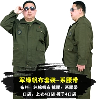 Армейский зеленый сет (чистый хлопковый холст)