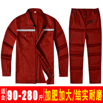 Spring and Autumn red overalls overalls camouflage large size professional wear mens suits jackets custom labor insurance uniforms