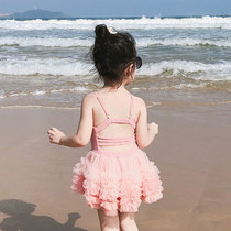 Children Swimsuit Girl Girl Conjoined Cute Princess Fluffy Skirts Resort Spa Swimsuit Seaside Beach Swimsuit