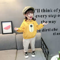 Childrens Lianhood Clothing Spring Autumn Han Edition Ocean Qi Woman Baby Beating bottom blouses male and female children Katunga velvet coat jacket