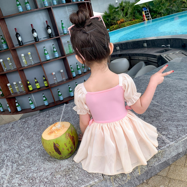ຊຸດລອຍນ້ໍາເດັກນ້ອຍ, ຊຸດລອຍນ້ໍາຂອງເດັກຍິງ, ຊຸດລອຍນ້ໍາຂອງເດັກຍິງໄວແຫ້ງໄວຂອງວັນພັກຮ້ອນໃນລະດູຮ້ອນ Princess little princess swimsuit suit skirt