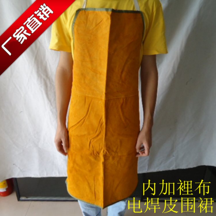Heat welding special welding apron electric welding long sleeve apron leather apron real cow leather two-story apron