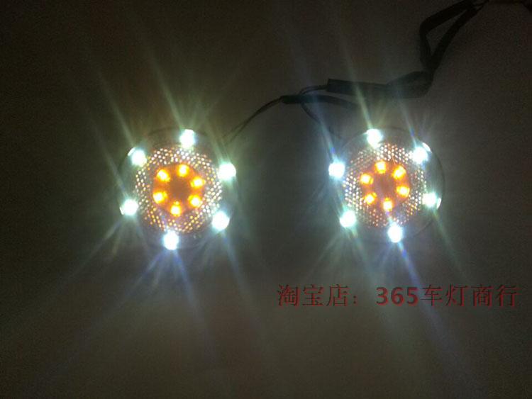 Motor Motor LED chỉ đạo rộng Ban ngày Chạy ánh sáng phản chiếu đầy màu sắc Trang trí ánh sáng Phổ quát Phanh sau siêu sáng 12V đèn xe wave rsx