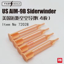 3G Fabscale FA72028 American AIM-9B air-to-air missile 4 pieces 1 72