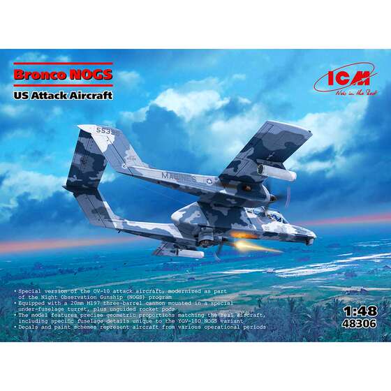 3g Model Icm Assembled Aircraft 48306 1/48 Yov-10D Nogs Mustang