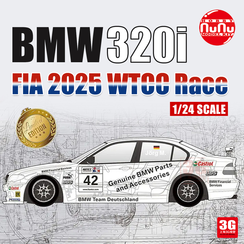 3g Model Nunu Assembled Car Model Pn24047 1/24 Bmw 320I 2005 E46 Wtcc Racing Car