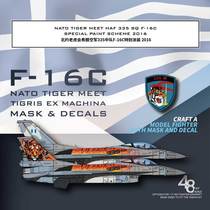 3G model Galaxy D48102 F-16C 2016 special painting decals and cover for Tamiya
