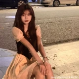 Ретро приталенный корсет, платье для принцессы, мини-юбка, французский стиль, рукава фонарики