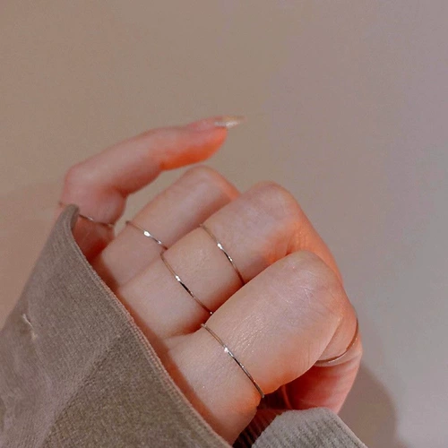 Брендовое кольцо из нержавеющей стали, 0.5mm, на указательный палец, легкий роскошный стиль, изысканный стиль