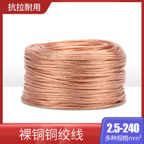 Copper strand 2.5-240 square copper braided belt ground wire copper wire soft connection 1 meter price conductive strip bare copper wire