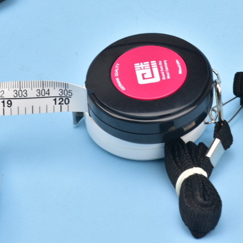German quality key chain mini cute waist meter ruler inch leather ruler measuring clothes tape measure soft ruler cloth ruler