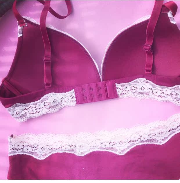 Sản phẩm mới Châu Âu và Mỹ thiên nhiên siêu thoải mái không có vòng thép cotton đồ lót mỏng dễ thương ren tập hợp áo ngực bikini sexy