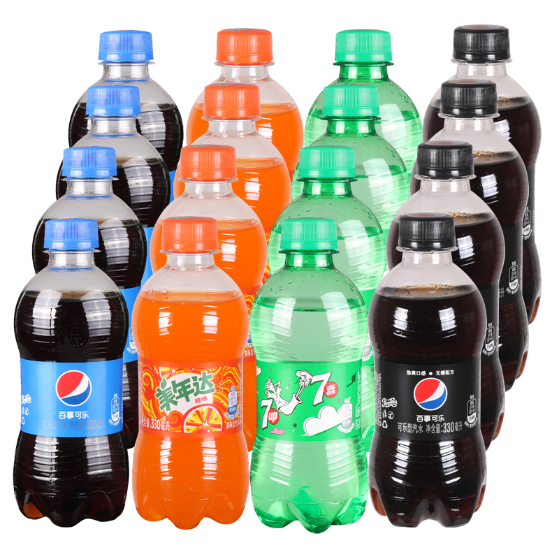PepsiCo Seven Sheriper Year Dada 300ml * 12 Bottles Whole Boxes Random Combined Carbonated Drinks Small Drinks Mini
