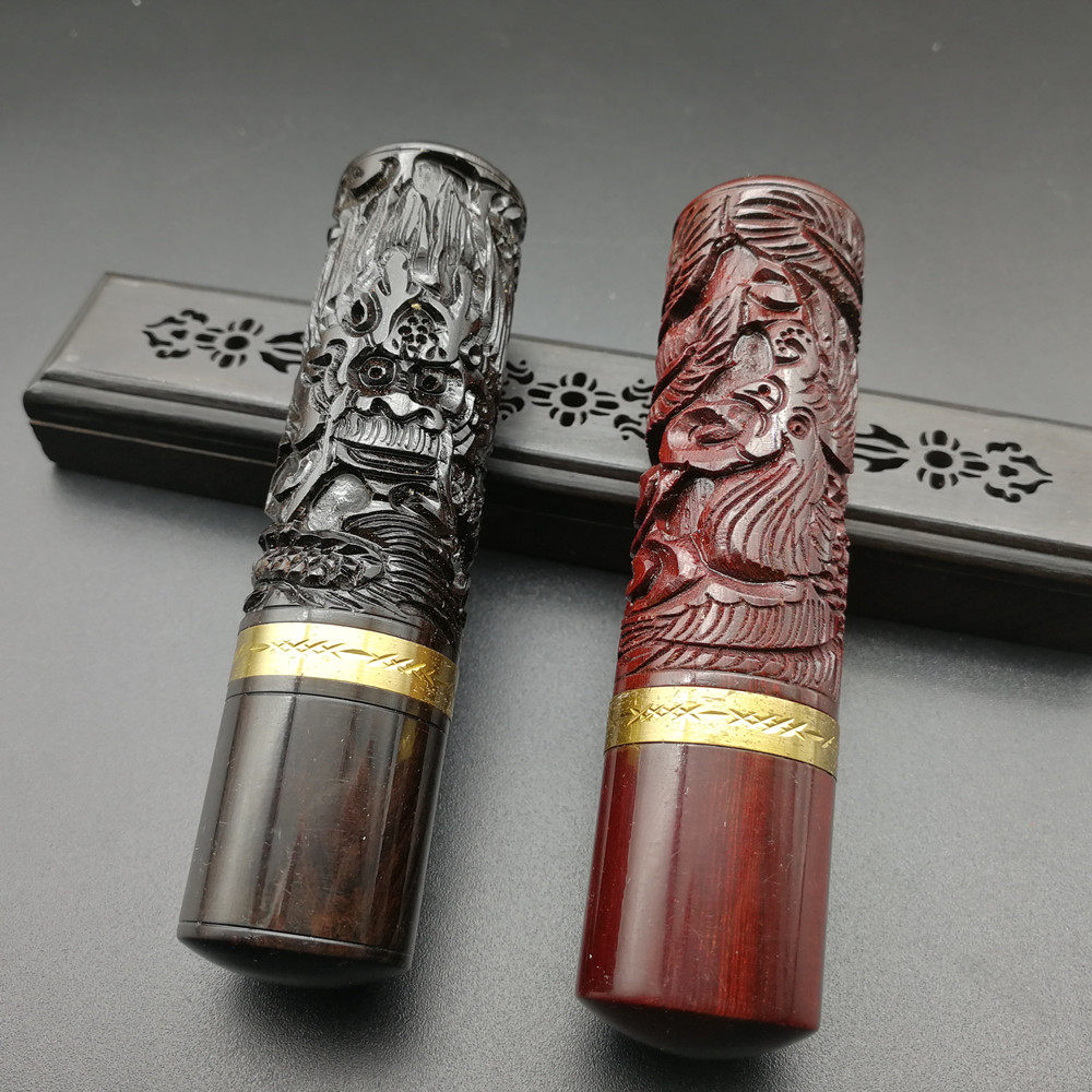 Fetal hair chapter diy self-made hooded chapter Hand carved sandalwood chapter Umbilical cord seal Fetal hair souvenir custom