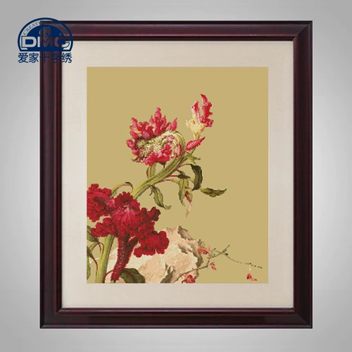 Набор для вышивки крестом DMC для гостиной и спальни, аккуратная печать Небесная чашечка, Чанчунь, неполная вышивка, цветок петушиного гребня