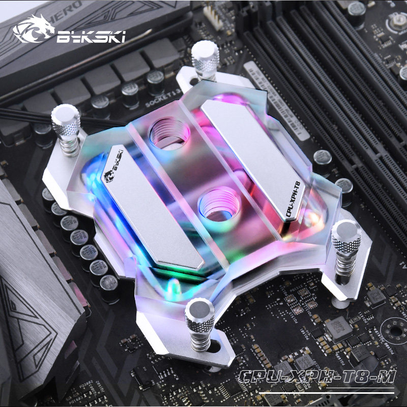 Bykski CPU-XPH-T8-M 亚克力 机械蝴蝶CPU水冷头 AMD Ryzen 平台