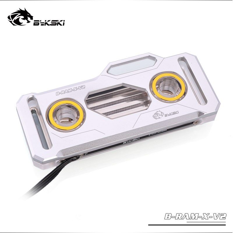 Bykski B-RAM-X-V2 亚克力+铝 内存水冷头支持双通道 内存水冷头