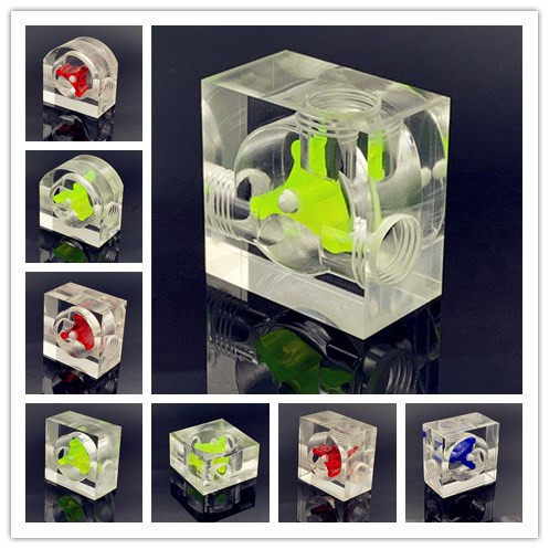 Computer water cooling water flowmeter 2 min G1 4 semicircle square two - hole three - hole observatory water flow