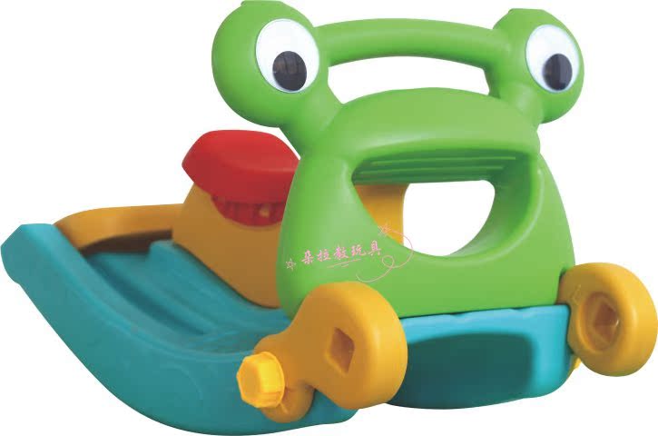 Children rocking horse slide and two-in-one baby plastic thickened Trojan horse 1-2-year-old gift toy