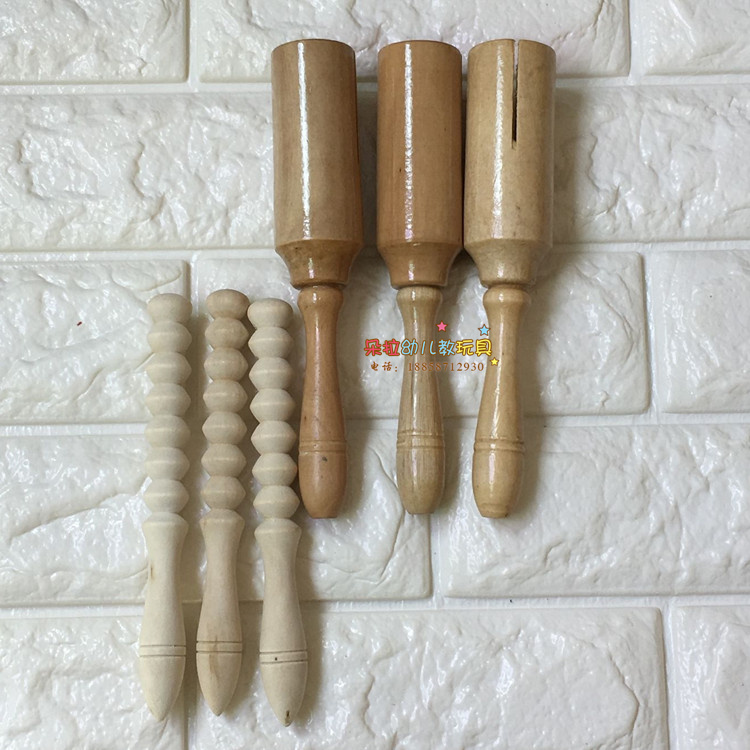 Nhạc cụ trẻ em bộ gõ ếch gỗ trống trống đơn orff thiết bị âm nhạc đồ chơi âm nhạc trống trẻ em