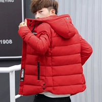 Tinh thần xã hội anh chàng áo khoác mùa đông cotton nam size nhỏ S số XS mã áo khoác phiên bản mới của Hàn Quốc áo khoác cotton trùm đầu áo khoác bò nam