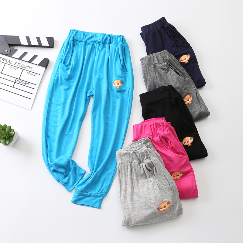 Summer clothing children Modale pants 2019 new summer slim fit children Casual Long Pants Boy Girl Loose Pants-Taobao