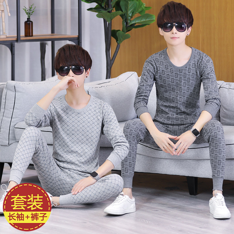 Teenagers Pure Cotton Autumn Clothes Pants Suit 12 Year Old Boy 13 Junior High School Student 14 Great Boy 15 Thin calorific clothes 16