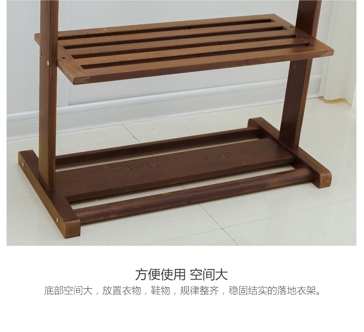 Bắc Âu rắn sàn gỗ giá sáng tạo quần áo đa chức năng giá nhà đơn giản phòng ngủ hiện đại - Kệ kệ sắt 3 tầng