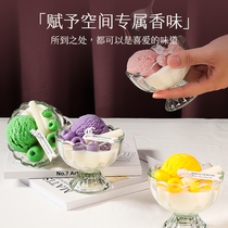 Creative fireless aromatherapy candle ice cream long-lasting fragrance gift box souvenir birthday gift Chinese Valentines Day gift premium