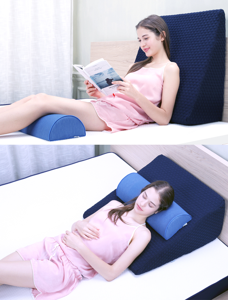 Cũ giường đầu tam giác đệm dạ dày thực quản chống trào ngược mat phụ nữ mang thai tựa lưng chống axit trào ngược pad - Trở lại đệm / Bolsters gối tựa lưng cho bà bầu