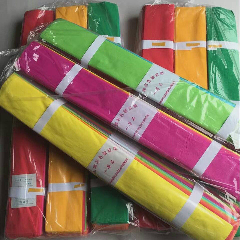 Color Wrinkle Paper 100 Chang Kindergarten Environment Placement Early Childhood Diy Material paper