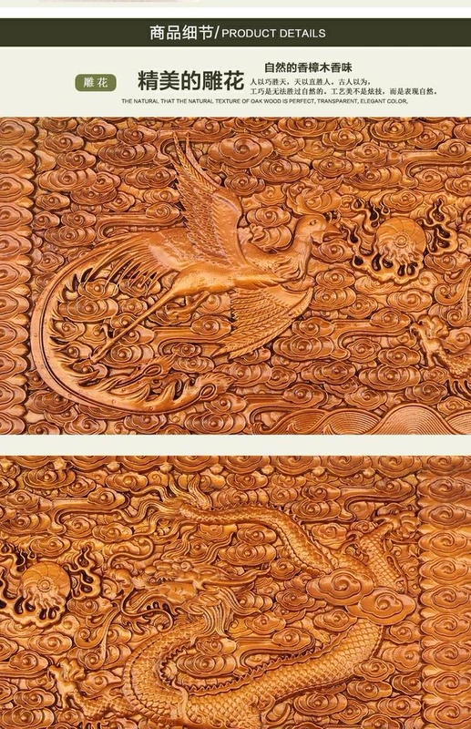 Gỗ hộp long não Hộp gỗ cưới chạm khắc lưu trữ thư pháp và tranh phong cách Trung Quốc retro kết hôn với nữ món quà cưới đồ gỗ rắn - Cái hộp