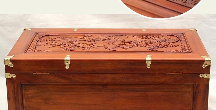 Gỗ hộp long não Hộp gỗ cưới chạm khắc lưu trữ thư pháp và tranh phong cách Trung Quốc retro kết hôn với nữ món quà cưới đồ gỗ rắn - Cái hộp hộp gỗ đựng đồ