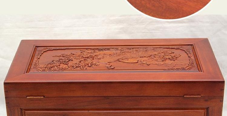 Gỗ hộp long não Hộp gỗ cưới chạm khắc lưu trữ thư pháp và tranh phong cách Trung Quốc retro kết hôn với nữ món quà cưới đồ gỗ rắn - Cái hộp hộp gỗ đựng tiền