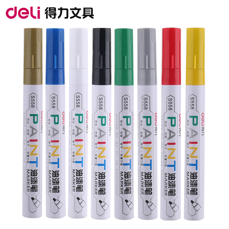 Able 558 paint pen oily fill paint pen sign to pen black white gold tyre pen Mack note pen