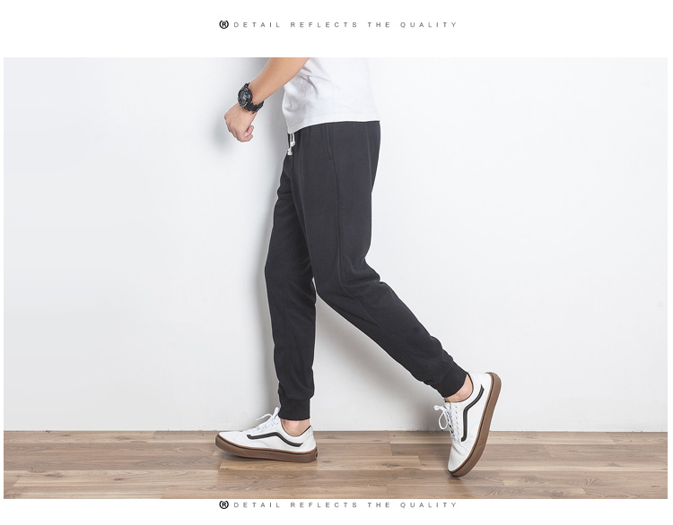 Quần tập thể dục nam thu đông GAYR cộng với nhung Slim quần ống rộng chân quần ống rộng cỡ lớn quần thủy triều cotton quần âu nam đẹp