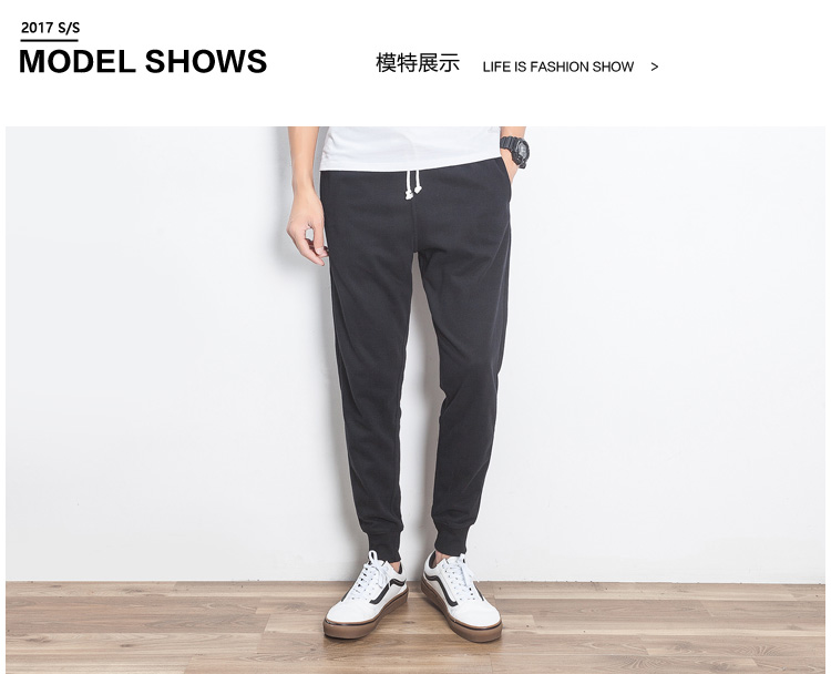 Quần tập thể dục nam thu đông GAYR cộng với nhung Slim quần ống rộng chân quần ống rộng cỡ lớn quần thủy triều cotton quần âu nam đẹp