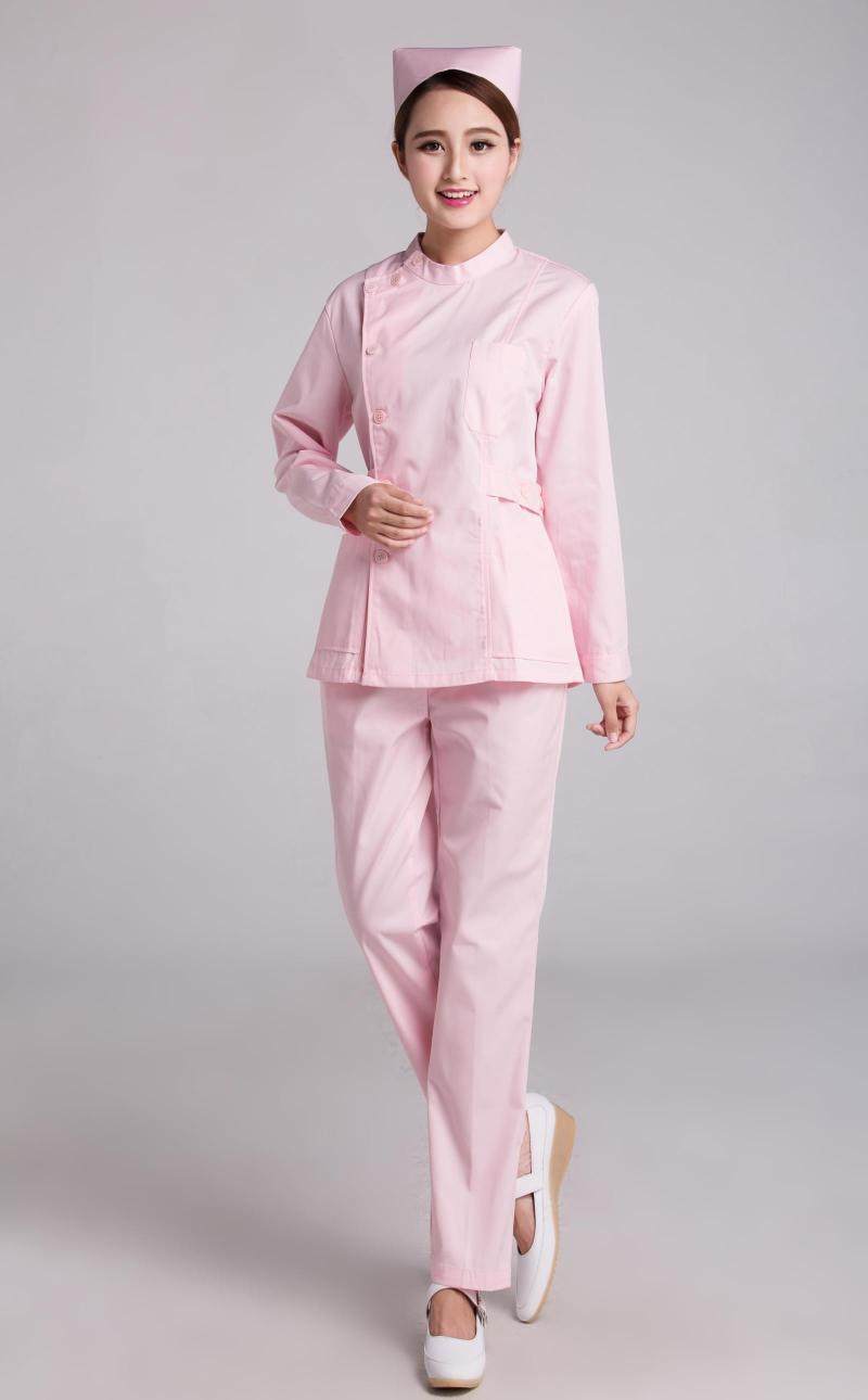 护士服分体套装ICU冬装长袖女医生药房美容院工作服制服白大褂-阿里巴巴