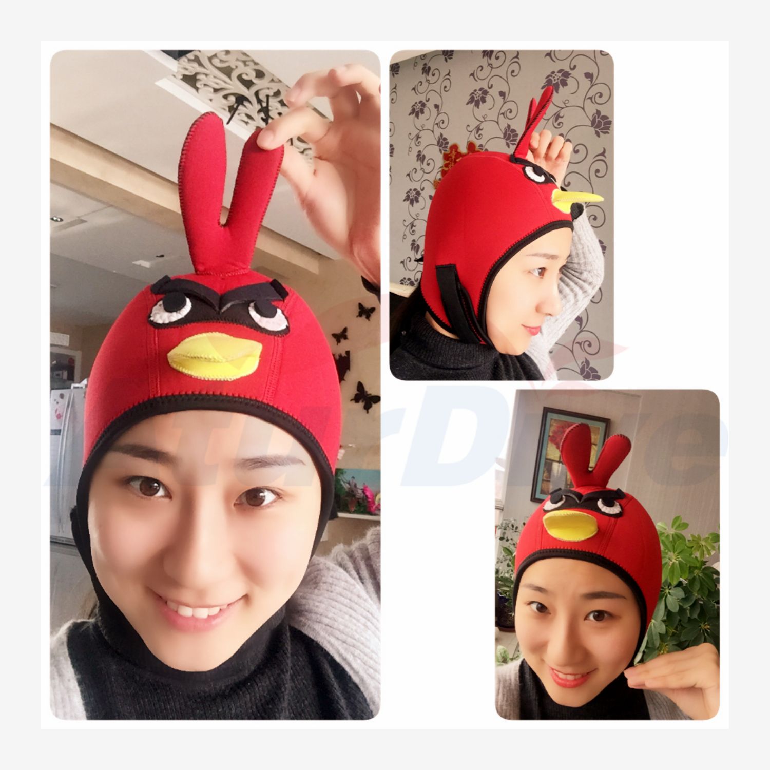 sunscreen anti-uv 4mm submersible cap cartoon personality submersible snorkeling wigs Cartoon Diving cap Diving hat diving suit