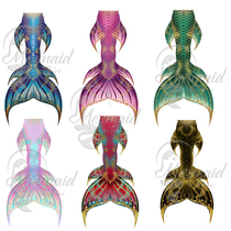 AturDive Junze customized professional adult and childrens aquarium performance clothing fishtail fish skin bikini sequins