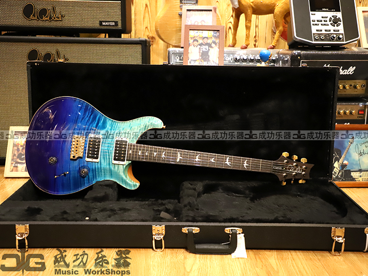 Successful instrument PRS custom 24 top10 marine asymptotic electric guitar 2019 has been sold for display