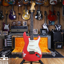 (Sold Display) Fender CS62 Special section White guard plate Three single ST Carnival Red electric guitar